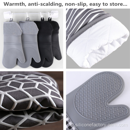 Sarung Tangan Oven Silikon Cetak Dapur Kustom